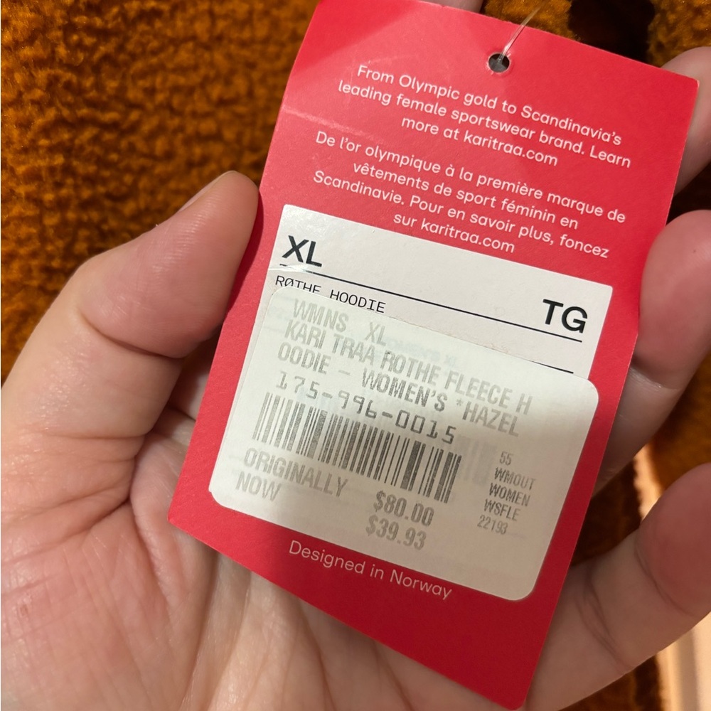 K1 Orange Fleece Hoodie - Picture 5 of 6